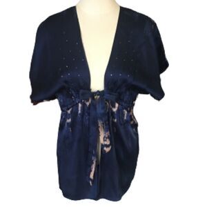 Sin Brand 100% Silk Short Kimono Size M